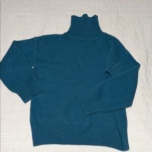 Elegant Teal Turtleneck Sweater